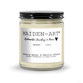 Serenity Spice: A Vanilla Infusion - Candle for Mindfulness & Meditation - aromatherapy candle